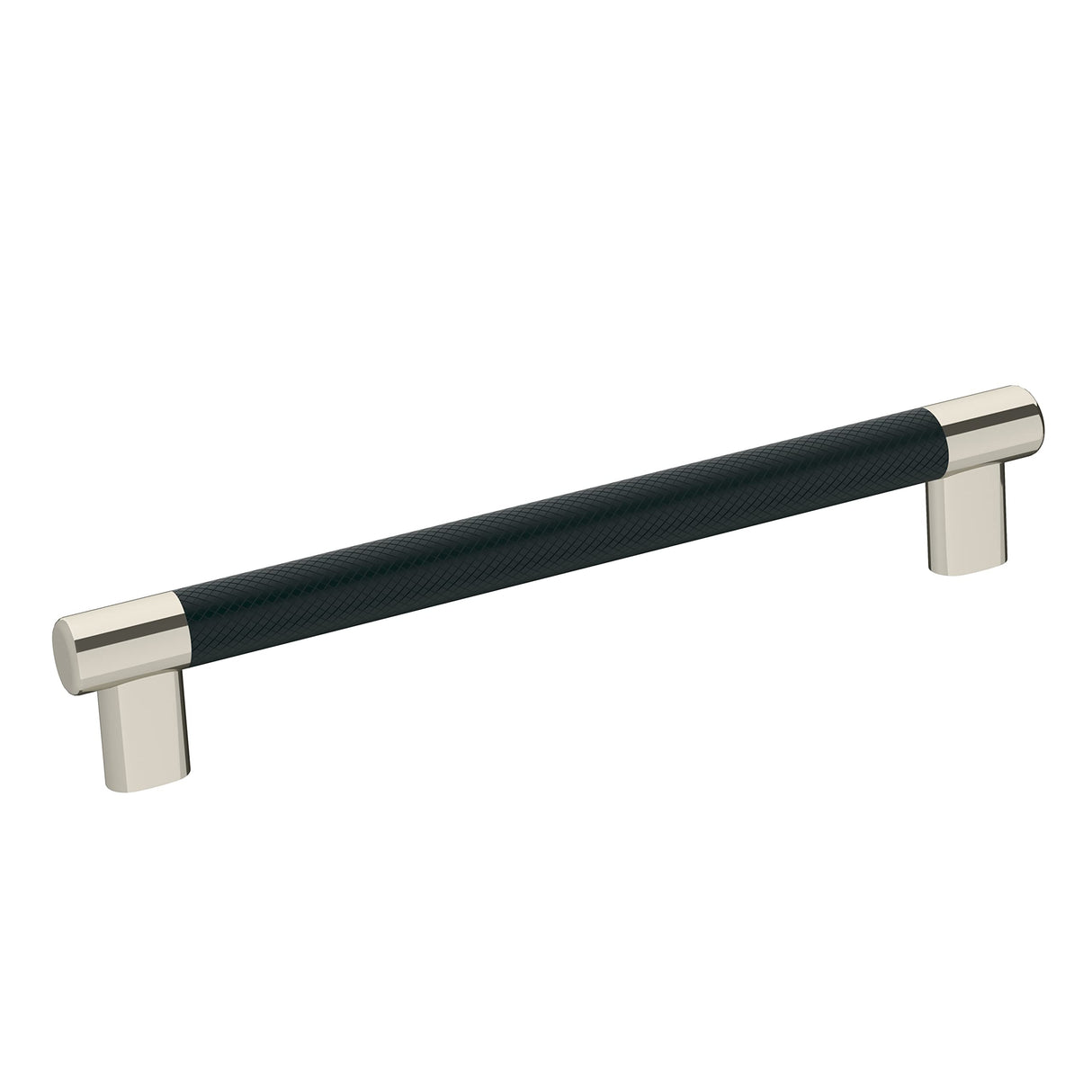 Amerock BP36562PNBBR Esquire Cabinet Pull, 8in (203mm) Center-to-Center, Polished Nickel/Black Bronze