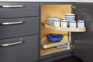 Hardware Resources HMLS-W-3515 35" Wood Half-Moon Lazy Susan