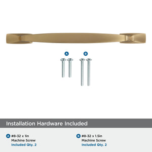 Amerock Cabinet Pull Golden Champagne 6-5/16 inch (160 mm) Center to Center Highland Ridge 1 Pack Drawer Pull Drawer Handle Cabinet Hardware
