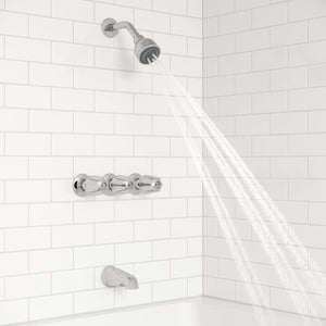 Polished Chrome Pfister 3-handle Tub & Shower Faucet LG01-1120