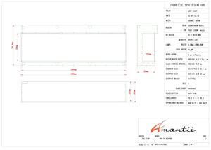 Amantii TRV-75-BESPOKE Tru View Bespoke - 75" Indoor / Outdoor 3 Sided Electric Fireplace Featuring a 20" Height, WiFi Compatibility, Bluetooth Connectivity, Multi Function Remote, and a Selection of Media Options