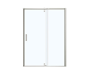 MAAX 137832-900-305-000 ModulR 60 x 78 in. 8 mm Pivot Shower Door for Alcove Installation with Clear glass in Brushed Nickel