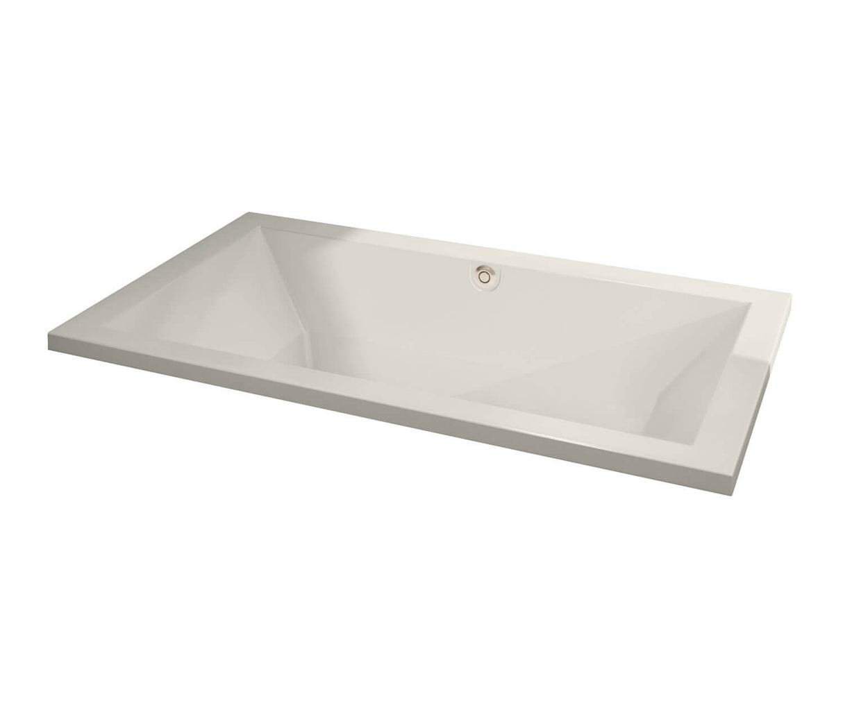 MAAX 102785-056-007 Aiiki 7242 Acrylic Drop-in Center Drain Combined Hydrofeel & Aerofeel Bathtub in Biscuit