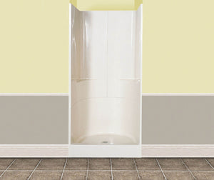 MAAX 103007-000-015 36SKD 36 x 35 AcrylX Alcove Center Drain Three-Piece Shower in Black