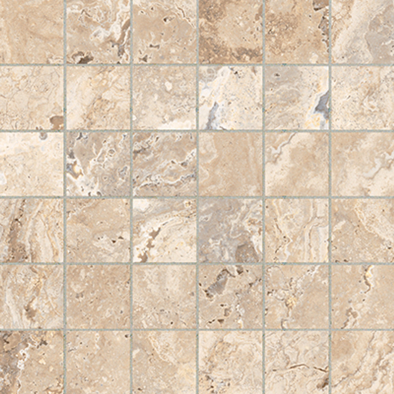 Anatolia Tile 2X2 Antico Matte Ivory 36 Piece Porcelain Mosaics. 1 Sheet = .97 Sq. Ft. 4501-0007-0 (63-463) Ivory 2x2 - premium natural stone mosaic tile from Anatolia Tile, available at PoshHaus showroom in Keene, NH