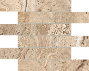 Anatolia Tile 2X6 Antico Classic Matte Porcelain Brick Mosaics. 1 Sheet = .96 Sq. Ft. 4501-0006-0 (63-469) Classic Brick 2x6 - premium natural stone mosaic tile from Anatolia Tile, available at PoshHaus showroom in Keene, NH