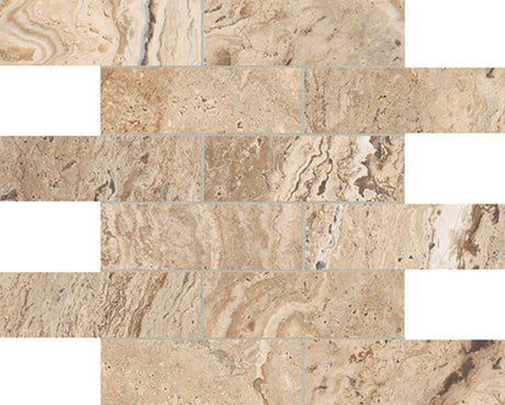 Anatolia Tile 2X6 Antico Classic Matte Porcelain Brick Mosaics. 1 Sheet = .96 Sq. Ft. 4501-0006-0 (63-469) Classic Brick 2x6 - premium natural stone mosaic tile from Anatolia Tile, available at PoshHaus showroom in Keene, NH