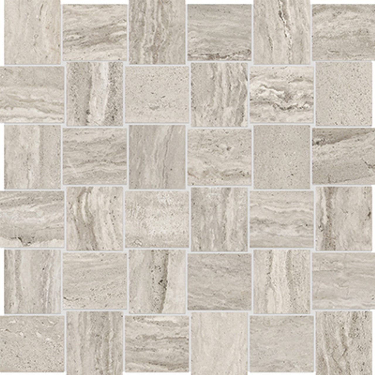 Anatolia Tile 2X2 Basketweave Precept Clay Matte Porcelain Mosaics. 1 Sheet = 1.17 Sq. Ft. 4501-0200-0 (63-518) Clay 2x2 - premium natural stone mosaic tile from Anatolia Tile, available at PoshHaus showroom in Keene, NH