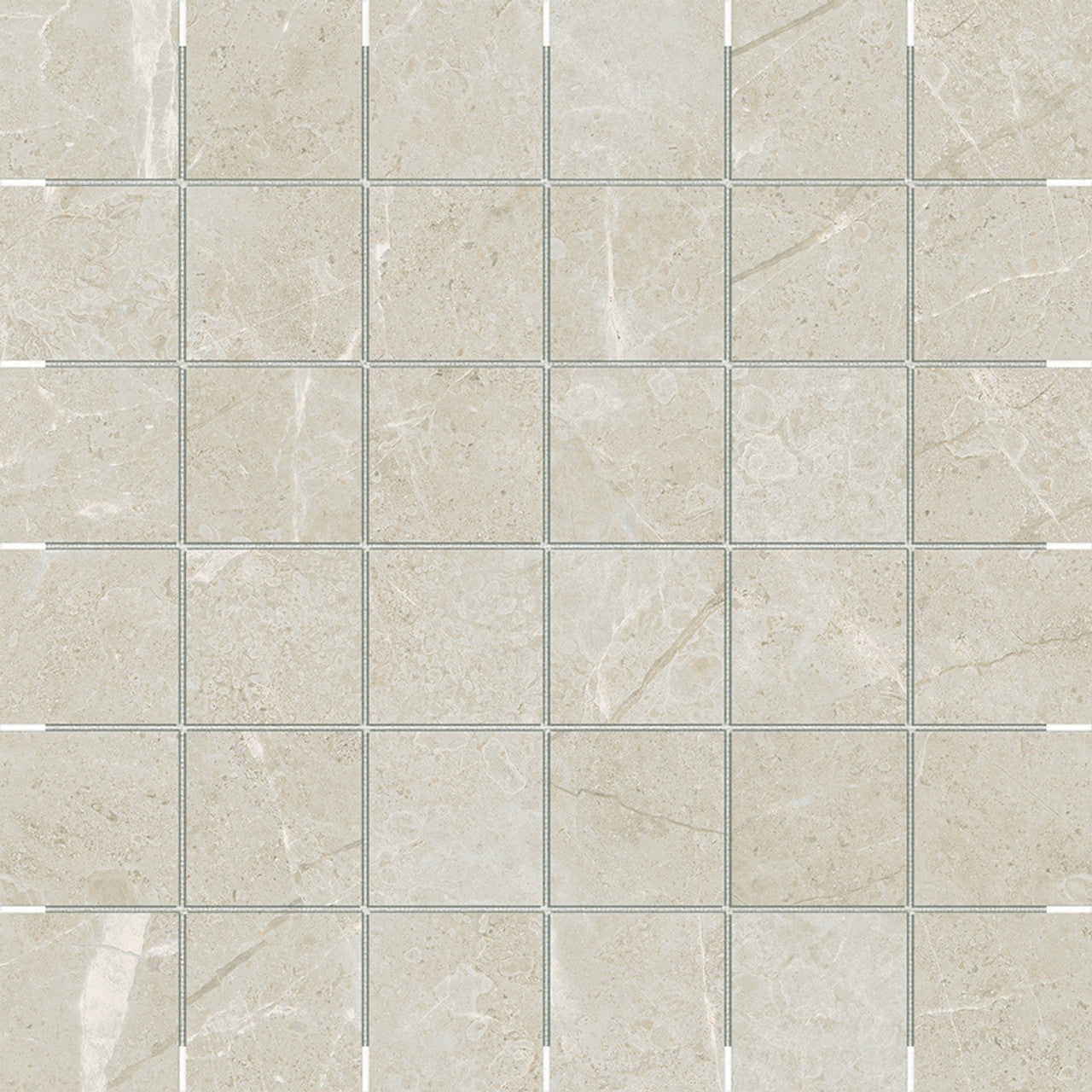 Anatolia Tile 2X2 Torino Avorio Matte 36 Piece Porcelain Mosaics. 1 Sheet = .96 Sq. Ft. 4501-0290-0 (63-568) Avorio 2x2 - premium natural stone mosaic tile from Anatolia Tile, available at PoshHaus showroom in Keene, NH