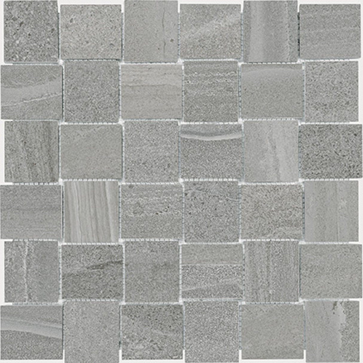 Anatolia Tile 2X2 Basketweave Davenport Earth Matte Porcelain Mosaicis. 1 Sheet = .97 Sq. Ft. 4501-0079-0 (63-578) Earth Basketweave 2x2 - premium natural stone mosaic tile from Anatolia Tile, available at PoshHaus showroom in Keene, NH