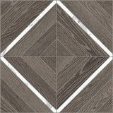 Anatolia Tile 16X16 Aspen Sequoia Matte Porcelain Mosaics With Statuario Venato Marquetry. 1 Sheet = 1.69 Sq. Ft. 4501-0020-1 Sequoia Statuario Marquetry - premium natural stone mosaic tile from Anatolia Tile, available at PoshHaus showroom in Keene, NH