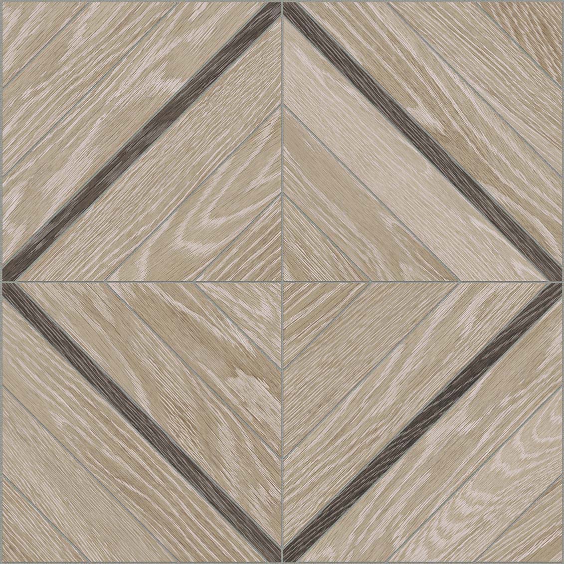 Anatolia Tile 16X16 Aspen Paper Birch Marquetry Matte Porcelain Mosaics. 1 Sheet = 1.69 Sq. Ft. 4501-0019-1 Paper Birch Marquetry - premium natural stone mosaic tile from Anatolia Tile, available at PoshHaus showroom in Keene, NH