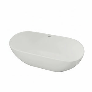 Jasper 63" Solid Surface Stone Resin Freestanding Tub – New England Home Goods