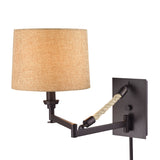 Elk 63060-1 Natural Rope 15'' High 1-Light Sconce - Oil Rubbed Bronze