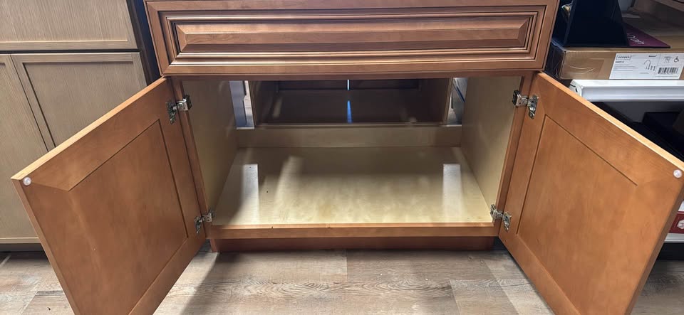 J&K 36” Bathroom Vanity with Quartz Top 8” Widespread