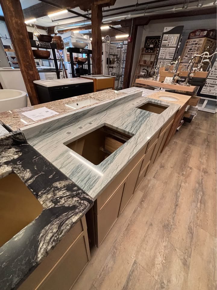 60” Cab-Tec Double Oslo Oak Vanity W/ 62” Audacia Top