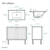 Classe 36" Bathroom Vanity in Oak