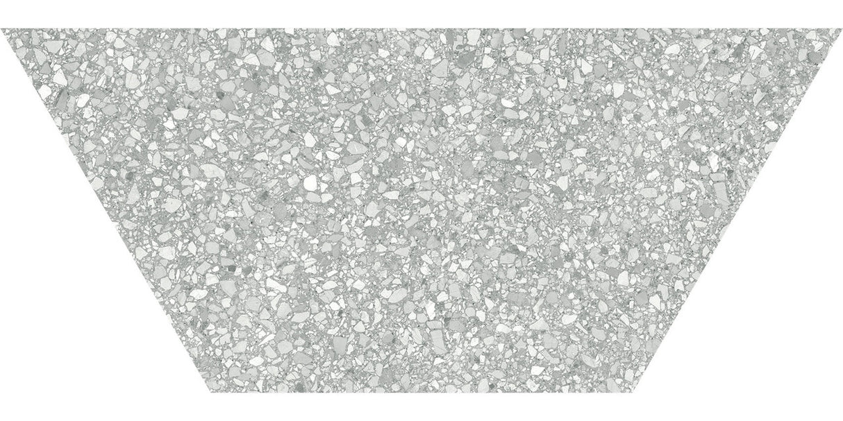 Anatolia Tile 10X24 Station Ash Porcelain Half Hexagon Tile 64-003  - premium natural stone mosaic tile from Anatolia Tile, available at PoshHaus showroom in Keene, NH