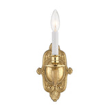Crystorama 1 Light Polished Brass Cast Sconce 641-PB