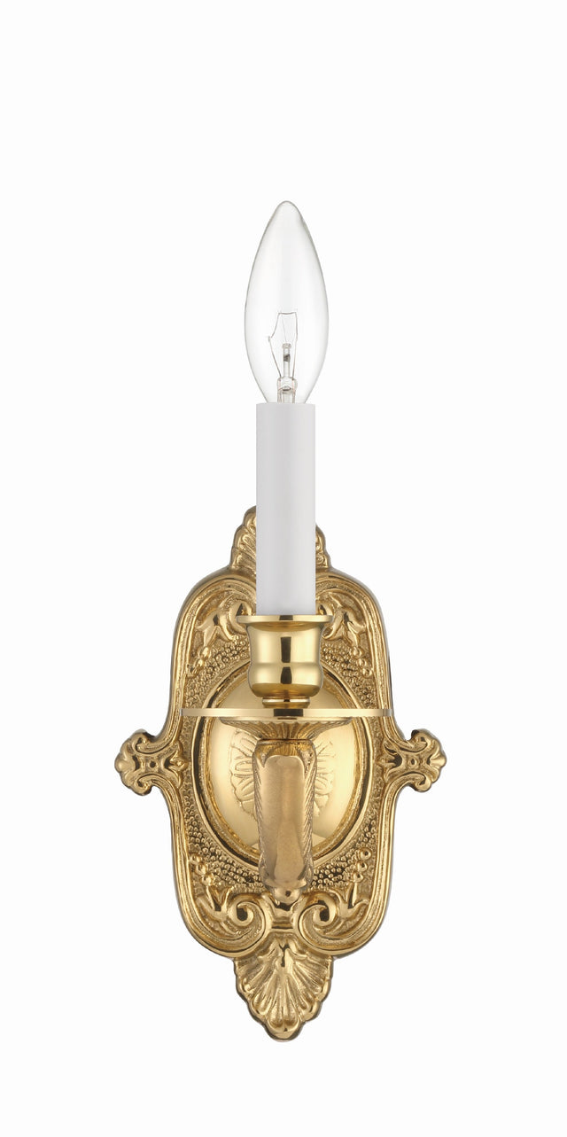 Crystorama 1 Light Polished Brass Cast Sconce 641-PB