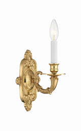 Crystorama 1 Light Polished Brass Cast Sconce 641-PB