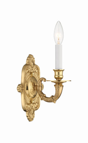 Crystorama 1 Light Polished Brass Cast Sconce 641-PB