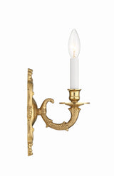 Crystorama 1 Light Polished Brass Cast Sconce 641-PB