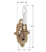 Crystorama 1 Light Polished Brass Cast Sconce 641-PB