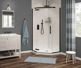 MAAX 136321-900-173-000 Link Neo-angle 40 x 40 x 75 in. 8mm Pivot Shower Door for Corner Installation with Clear glass in Dark Bronze