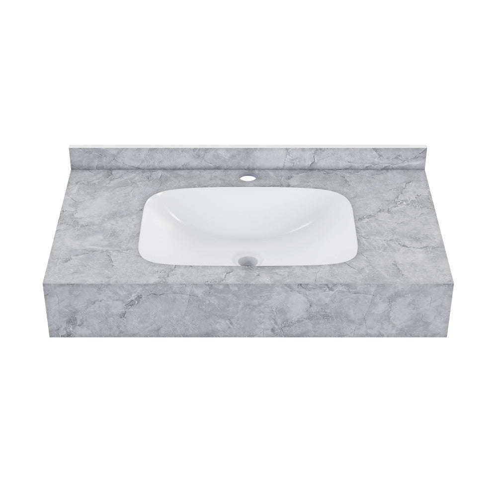 Avancer 36'' Wall Mount Sink In Storm Grey