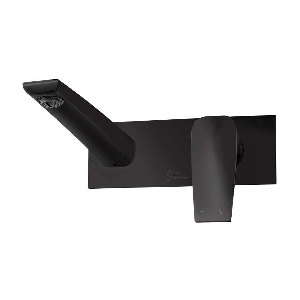 Monaco Single-Handle, Wall-Mount, Bathroom Faucet in Matte Black