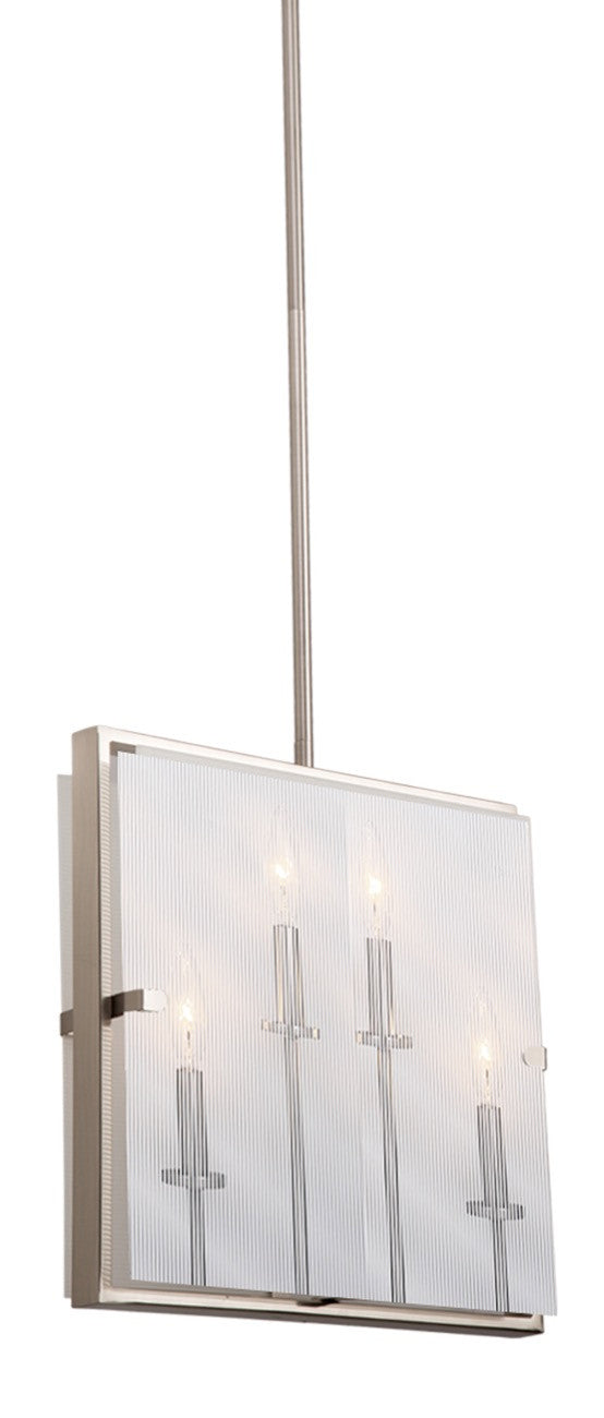 Harbor Point Square Pendant - Satin Nickel / 14.00