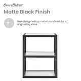 Pierre 16"x20"x10" Wall-Mounted Linen Cabinet in Matte Black