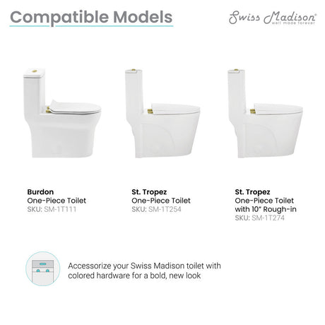 Toilet Hardware Brushed Gold (SM-1T254)