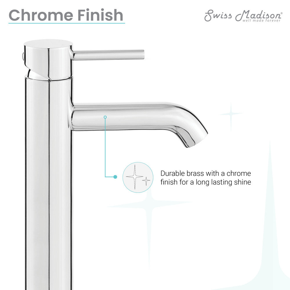 Ivy Single Hole, Single-Handle, High Arc Bathroom Faucet in Chrome