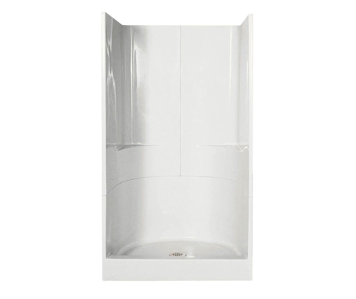 MAAX 103008-000-019 48SKD 48 x 35 AcrylX Alcove Center Drain Three-Piece Shower in Thunder Grey