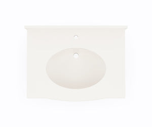 Swanstone EV1B2225 Europa 22 x 25 Single Bowl Vanity Top in Bisque EV02225.018