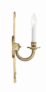 Crystorama 1 Light Olde Brass Cast Sconce 651-OB