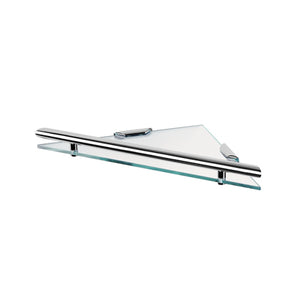 Triangular Clear Glass Bathroom Shelf