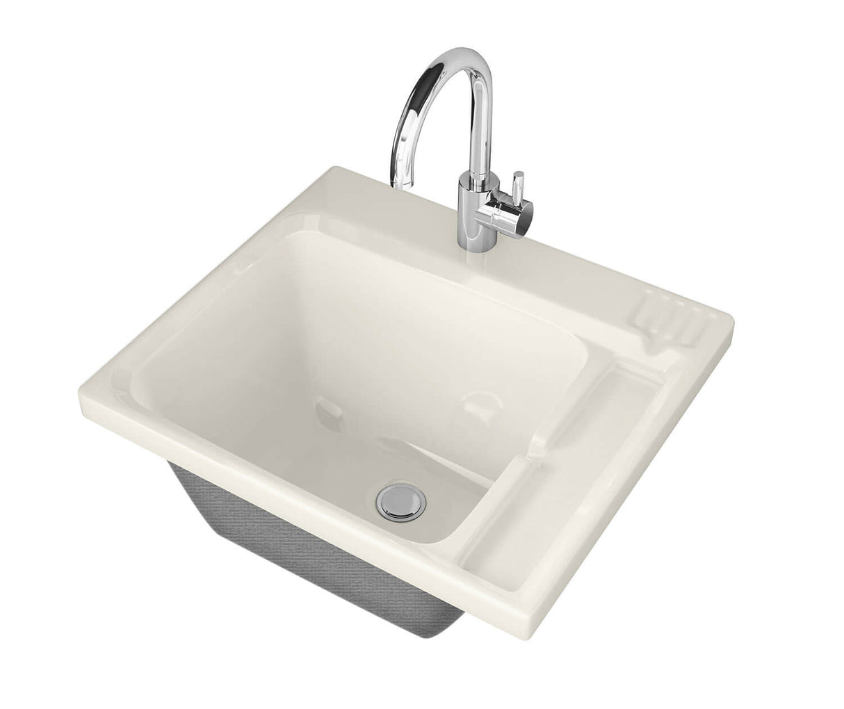 MAAX 101179-000-007-000 Evia 25 x 22 Acrylic Single Bowl Sink in Biscuit