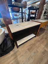 Native Trails 48" Solace Vanity in Midnight Oak with Pearl Shelf and Matching Pearl Top