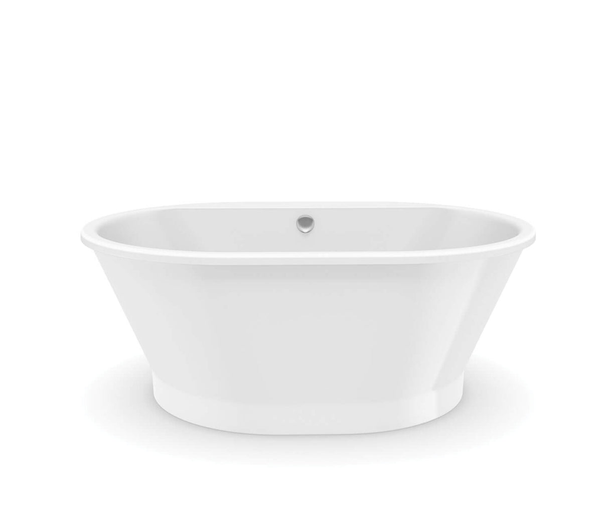 MAAX 103901-000-002-100 Brioso 6042 AcrylX Freestanding Center Drain Bathtub in White with White Skirt