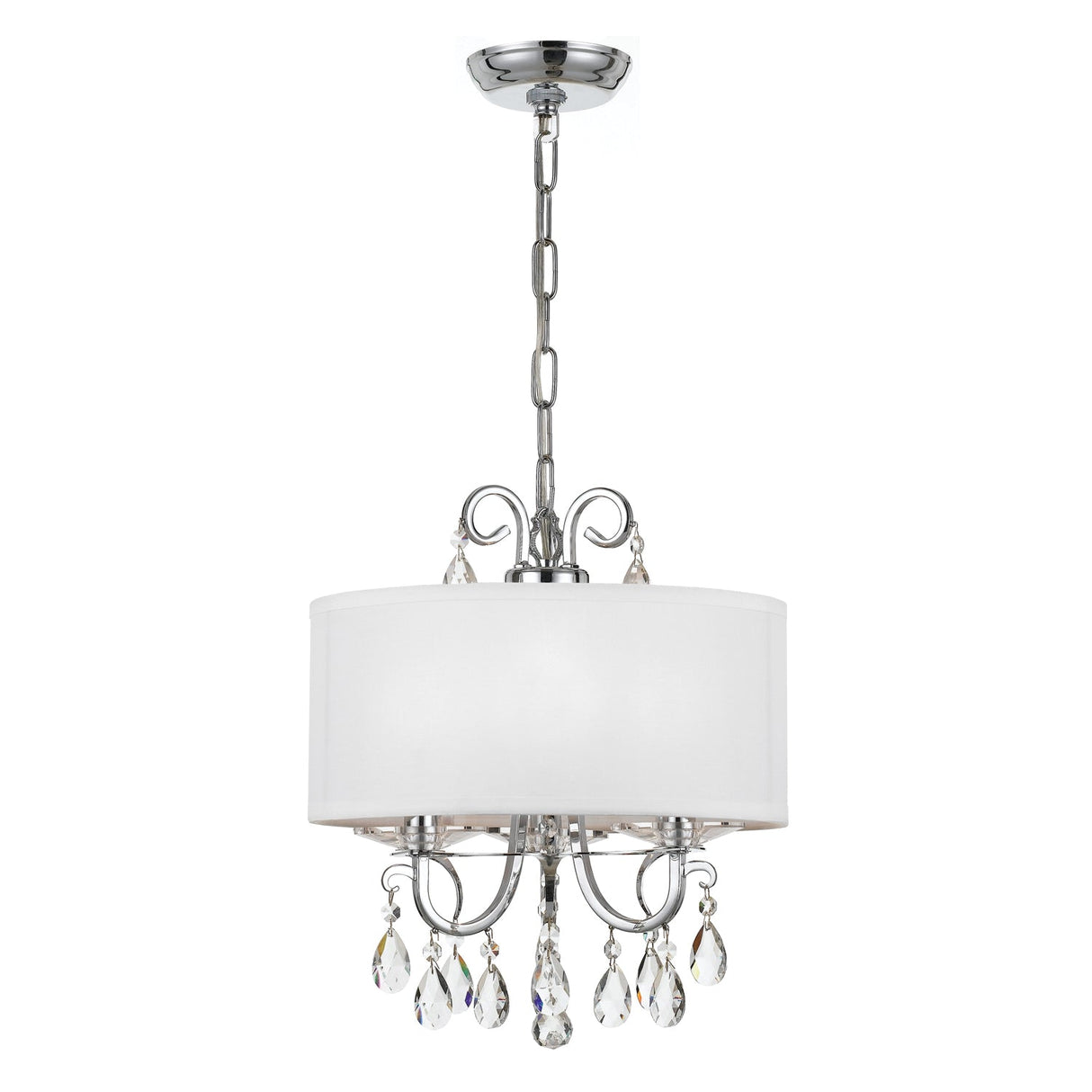 Othello 3 Light Clear Crystal Polished Chrome Mini Chandelier 6623-CH-CL-MWP