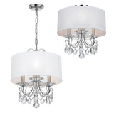 Othello 3 Light Clear Crystal Polished Chrome Mini Chandelier 6623-CH-CL-MWP