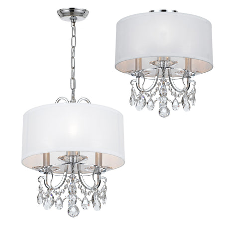 Othello 3 Light Clear Crystal Polished Chrome Mini Chandelier 6623-CH-CL-MWP