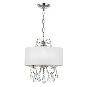 Othello 3 Light Swarovski Strass Crystal Polished Chrome Mini Chandelier 6623-CH-CL-S