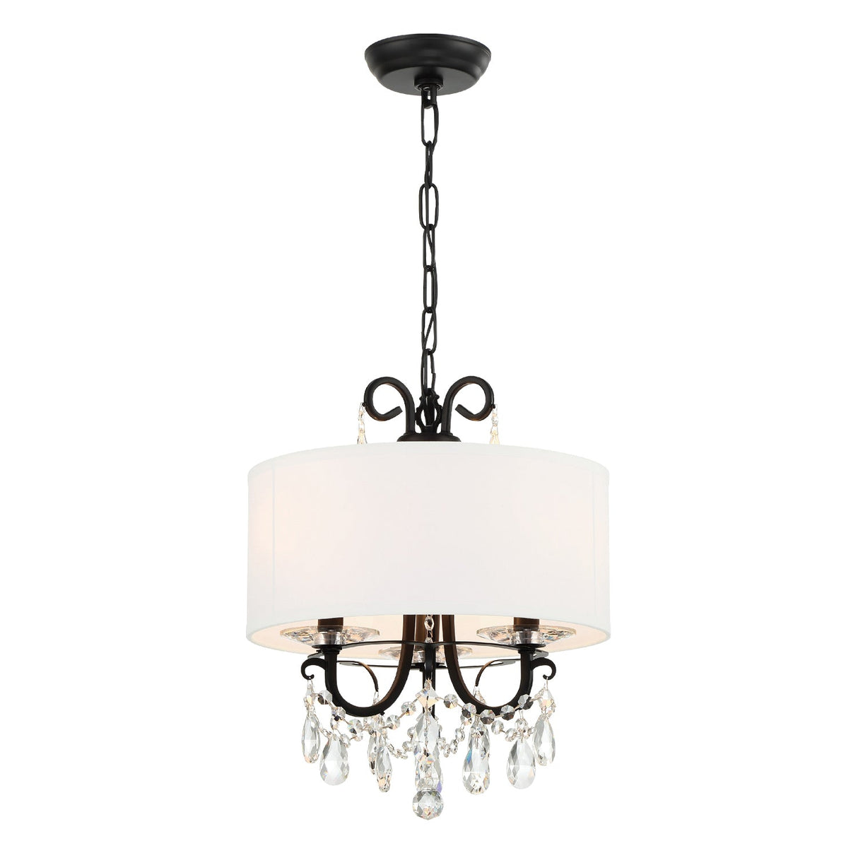 Othello 3 Light Matte Black Mini Chandelier 6623-MK-CL-MWP