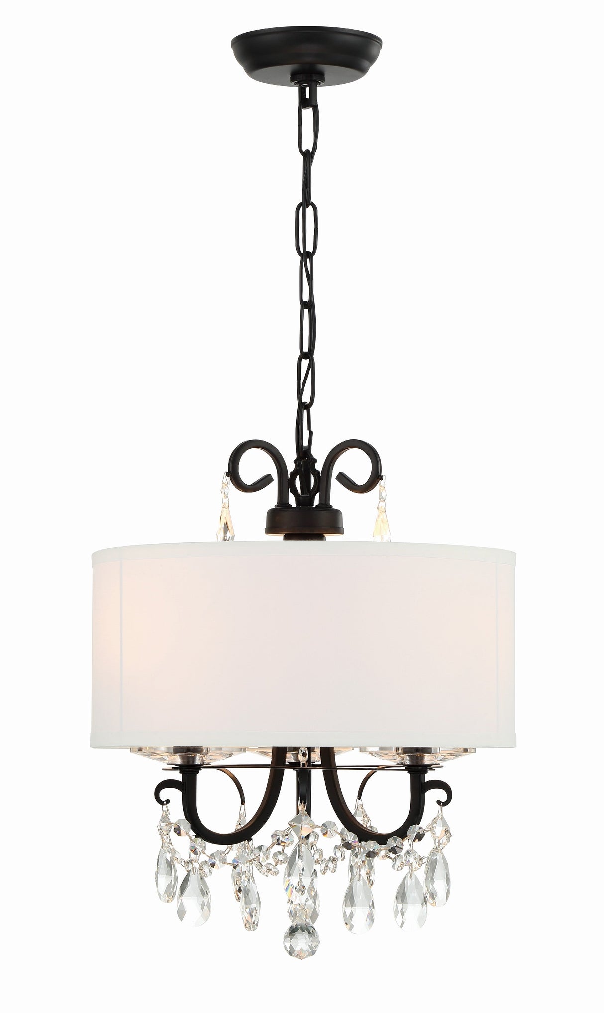 Othello 3 Light Clear Crystal Polished Chrome Mini Chandelier 6623-CH-CL-MWP