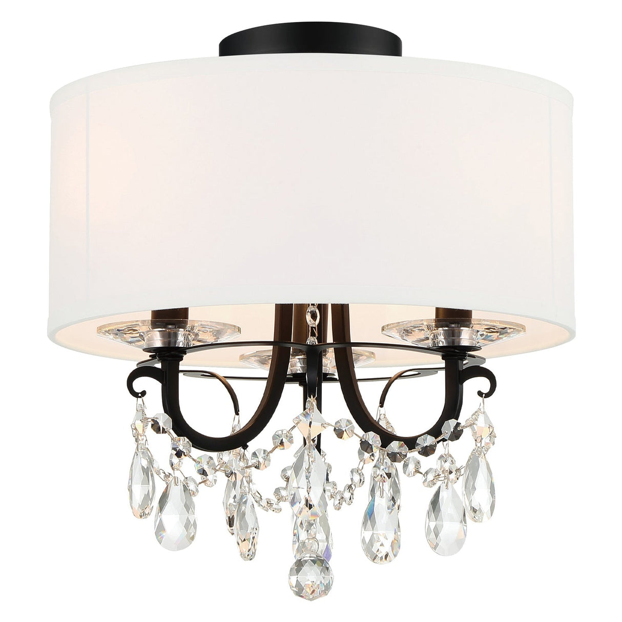 Othello 3 Light Matte Black Semi Flush Mount 6623-MK-CL-MWP_CEILING