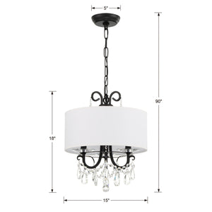 Othello 3 Light Clear Crystal Polished Chrome Mini Chandelier 6623-CH-CL-MWP